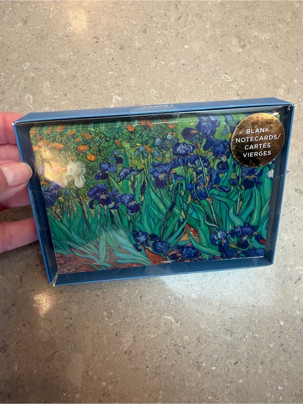 NWT 12 blank notecards Van Gogh irises for lovely thank you/bday/sympathy etc.